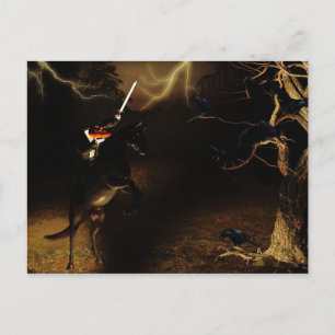 Headless horseman Halloween Postcard