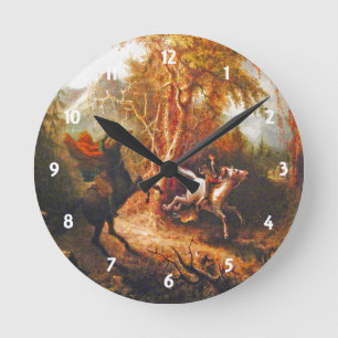 Headless Horseman Pursuing Ichabod Crane Clock