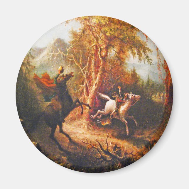 Headless Horseman Pursuing Ichabod Crane Magnet (Front)