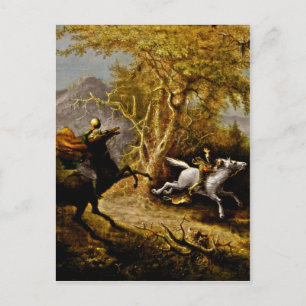 Headless Horseman Pursuing Ichabod Crane Postcard