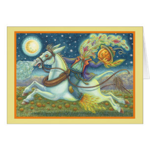 HEADLESS HORSEMAN SCARECROW GREETING CARD Blank