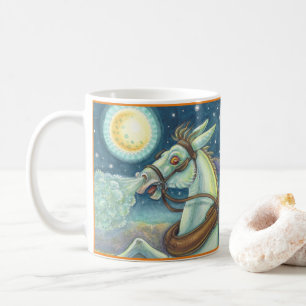 HEADLESS HORSEMAN SCARECROW ON MULE, HALLOWEEN MUG