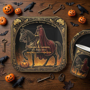 Headless Horseman Sleepy Hollow Dare to Cross Paper Plate