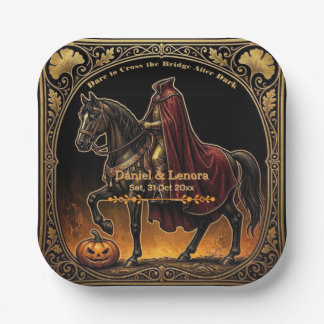 Headless Horseman Sleepy Hollow Dare to Cross   Paper Plate