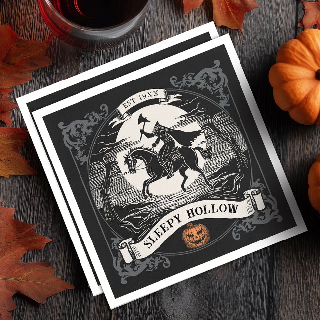 Headless Horseman Sleepy Hollow Halloween Napkin (Creator Uploaded)