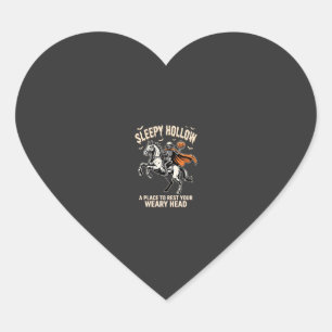 Headless Horseman Sleepy Hollow Halloween T-Shirt Heart Sticker