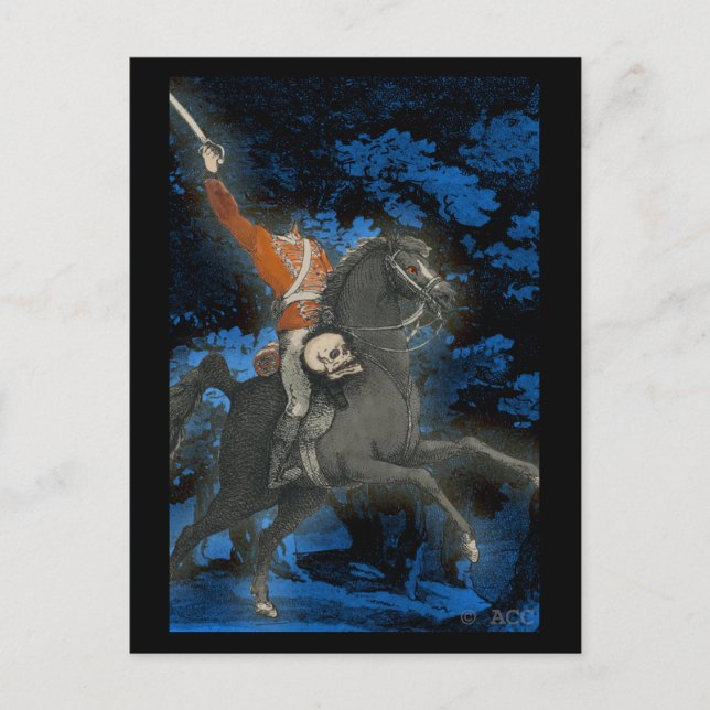 Headless Horseman With Skull Postcard (Front)