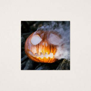 Headless Horseman's Jack-o-Lantern Head a Flame