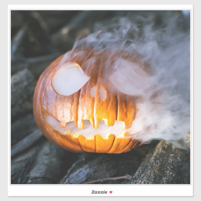 Headless Horseman's Jack-o-Lantern Head a Flame (Sheet)