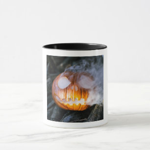 Headless Horseman's Jack-o-Lantern Head a Flame Mug