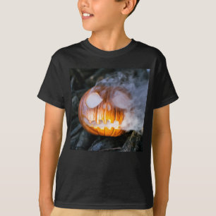Headless Horseman's Jack-o-Lantern Head a Flame T-Shirt