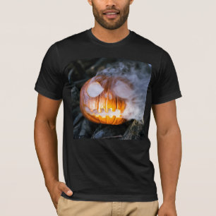 Headless Horseman's Jack-o-Lantern Head a Flame T-Shirt