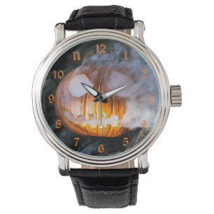 Headless Horseman's Jack-o-Lantern Head a Flame Watch