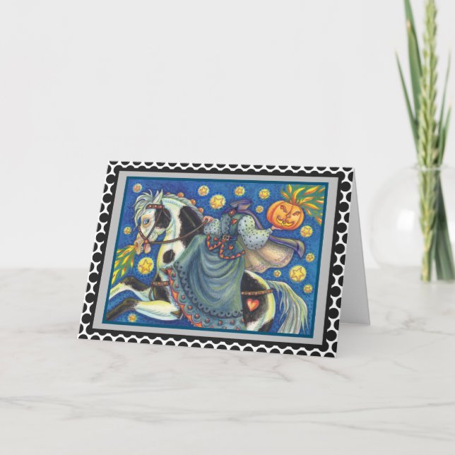 HEADLESS HORSEWOMAN GREETING NOTE CARD Verse (Front)