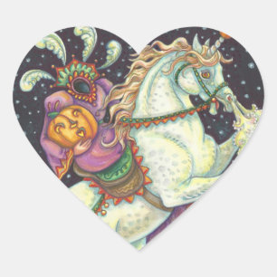 HEADLESS HORSEWOMAN, HALLOWEEN UNICORN STICKERS
