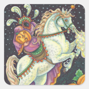 HEADLESS HORSEWOMAN, HALLOWEEN UNICORN STICKERS
