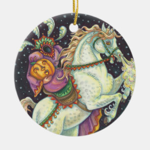 HEADLESS HORSEWOMAN SLEEPY HOLLOW ORNAMENT Round