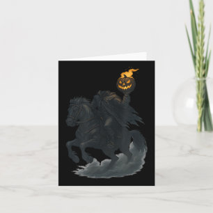 Headless Rider With Pumpkin Halloween Motif  Card