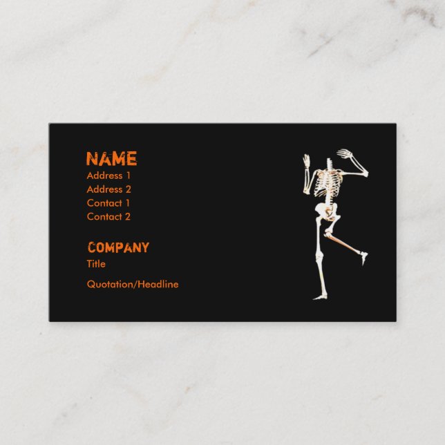 Headless Skeleton Business Card (Front)