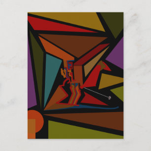 Headless Skier Postcard