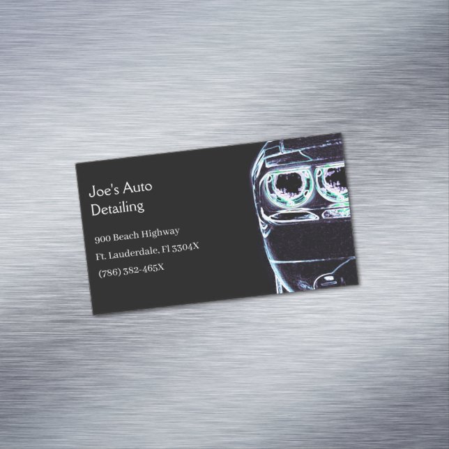 headlight American Muscle Car Automotive  Magnetic Business Card (In Situ)