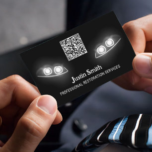 Headlight Restoration Custom QR Business Card