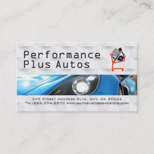 Headlights Performance Auto Parts Shop Business Card