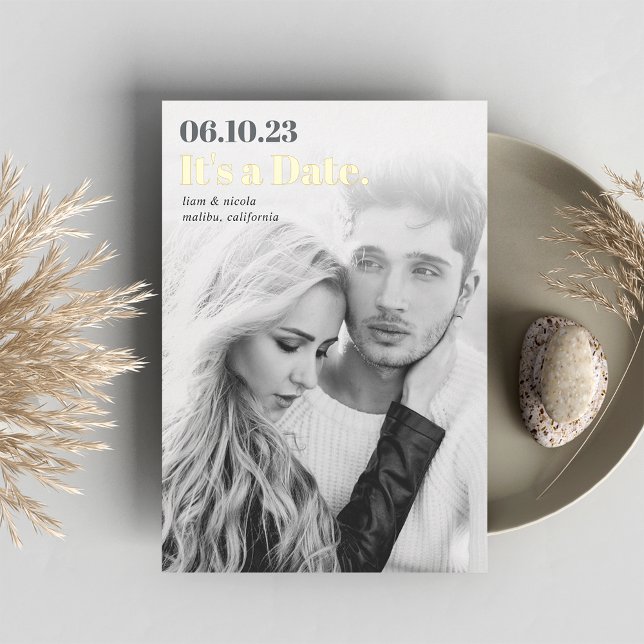 Headline | Modern Vertical Photo Save The Date (Creator Uploaded)