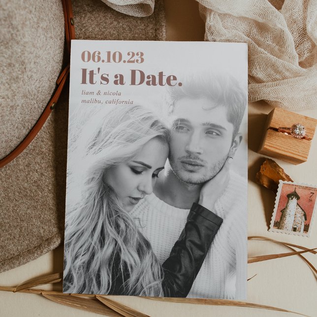 Headline | Modern Vertical Photo Save The Date (Creator Uploaded)