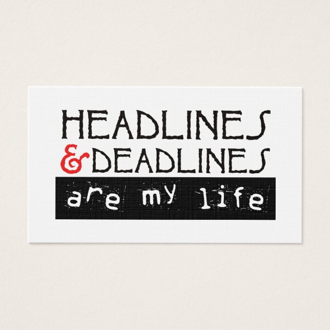 Headlines & Deadlines (Front)