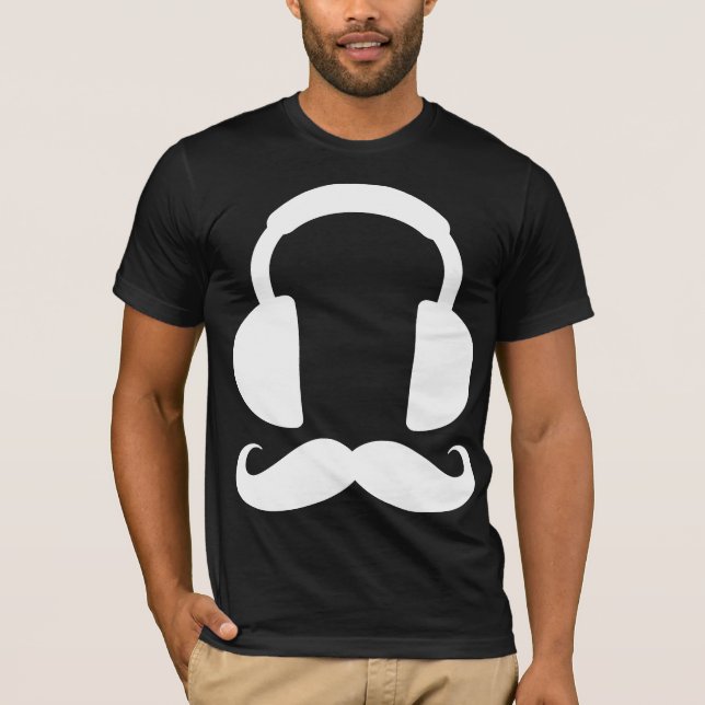 Headphone Moustache T-Shirt (Front)