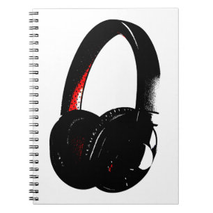 Headphone Pop Art Head Phone Notebook