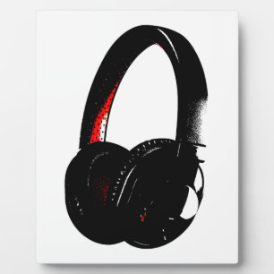 Headphone Pop Art Head Phone Plaque