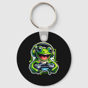 Headphone Video Game Frog Gaming Key Ring
