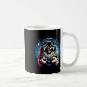 Headphone Video Game Keeshond Dog Gaming Coffee Mug