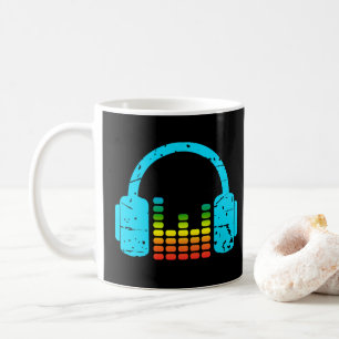 Headphones And Power Equalizer Audiophile Coffee Mug