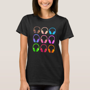 Headphones Collage Disc Jockey & Music T-Shirt