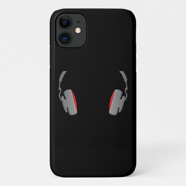 Headphones Cool Simply and Classy Case-Mate iPhone Case (Back)