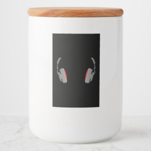 Headphones Cool Simply and Classy Food Label
