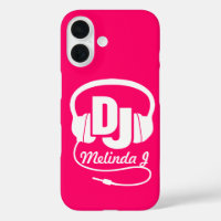 Headphones DJ girl name pink