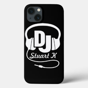 Headphones DJ named black and white ipad case