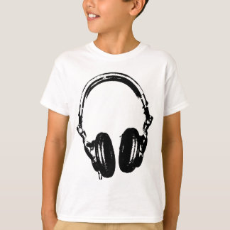 Headphones Graffiti Stencil Style T Shirt
