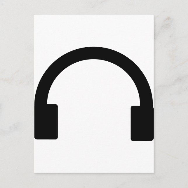 headphones icon postcard (Front)