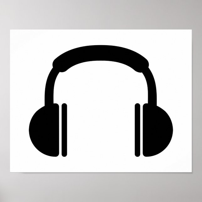 Headphones music DJ Poster (Front)