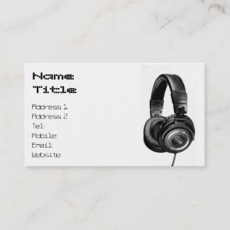 Headphones on White-01 Business Card