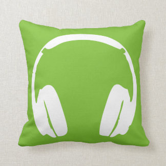 Headphones Pillow (Green/White)