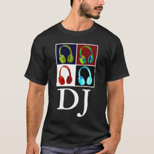 Headphones Pop Art DJ Disc Jockey T-Shirt