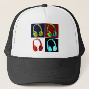 Headphones Pop Art Trucker Hat