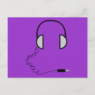 Headphones Postcard
