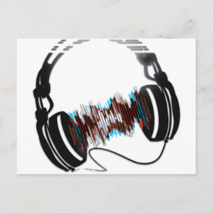 Headphones Postcard